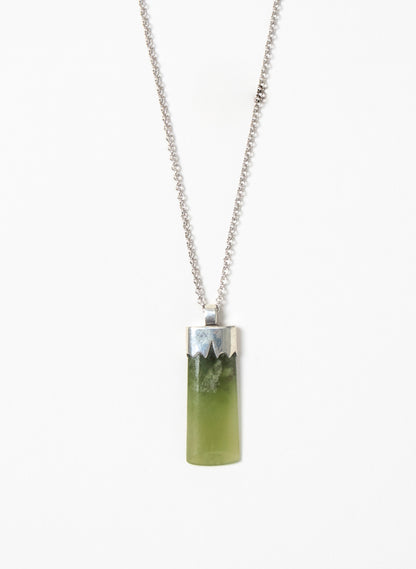 Small Pounamu Hei Toki on a Silver Chain