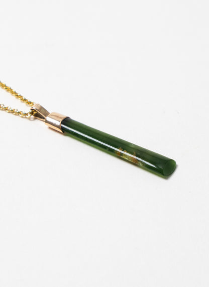 Small Pounamu Hei Toki on a Gold Chain