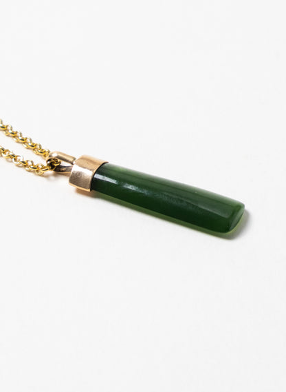 Small Pounamu Hei Toki on a Gold Chain