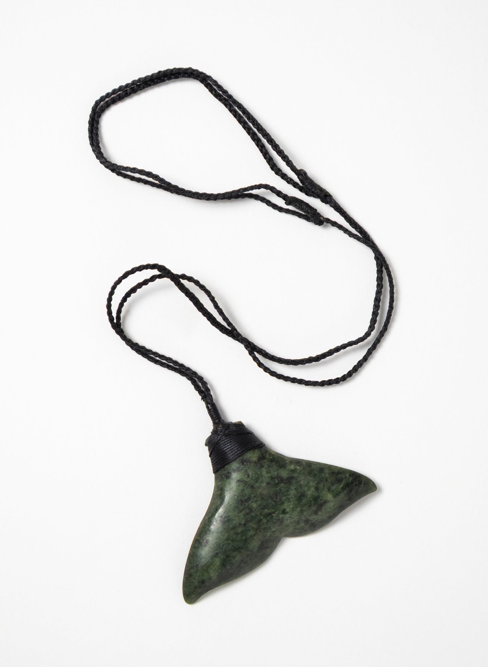 Pounamu Carved Whale Tail Pendant