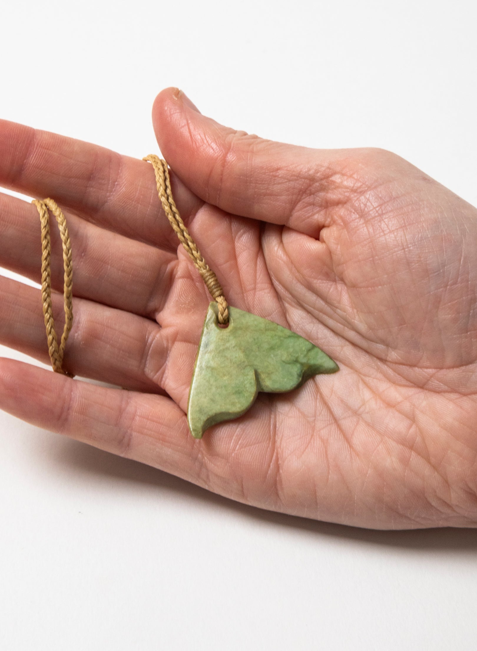 Small Pounamu Whale Tail Pendant