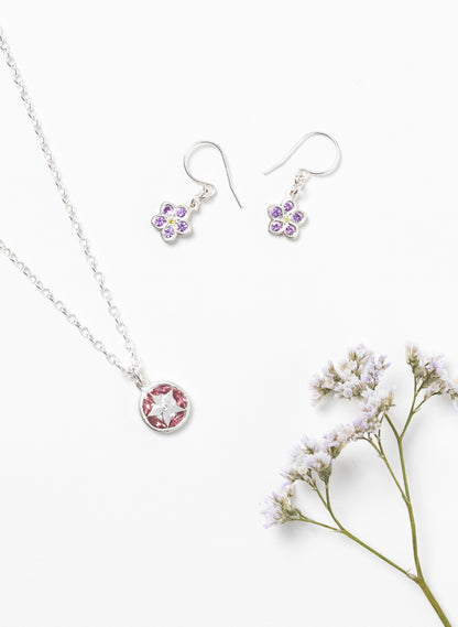 Pink Forget Me Not Earrings