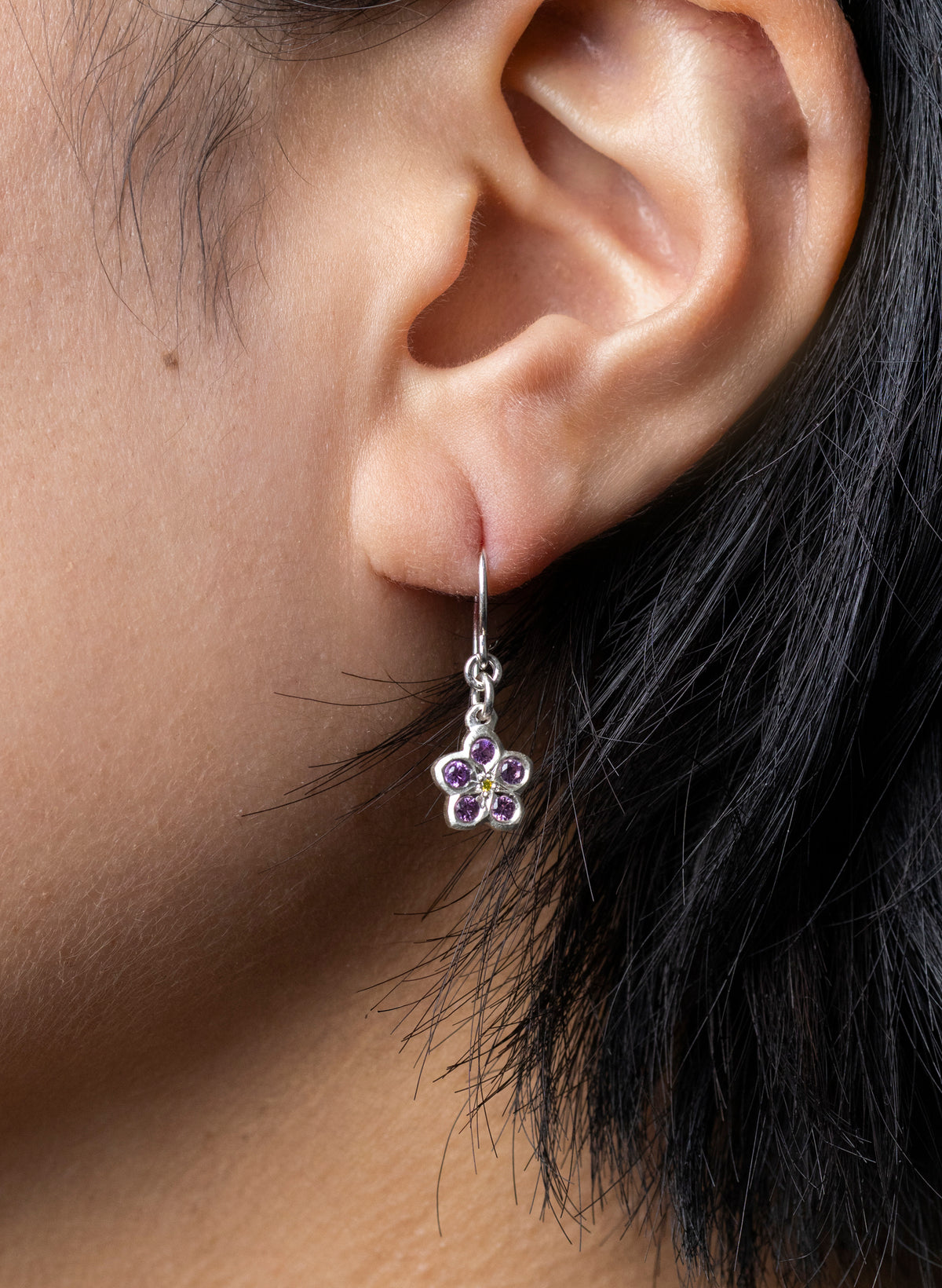 Pink Forget Me Not Earrings