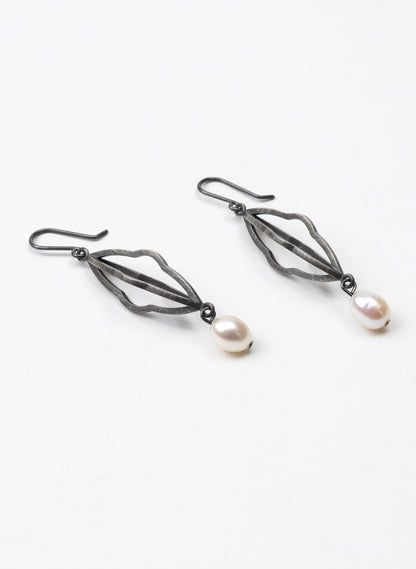 Ripple Oxidised - Earrings