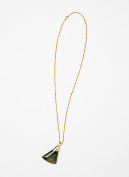 Hei Kaki Pounamu Gold Capped Gold Chain