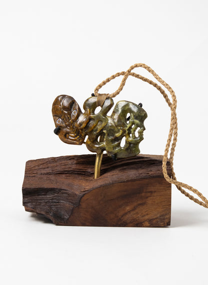 Pōhutukawa Hei Tiki on Stand