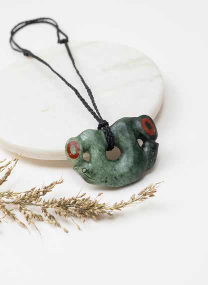 Pekapeka Pounamu Pendant