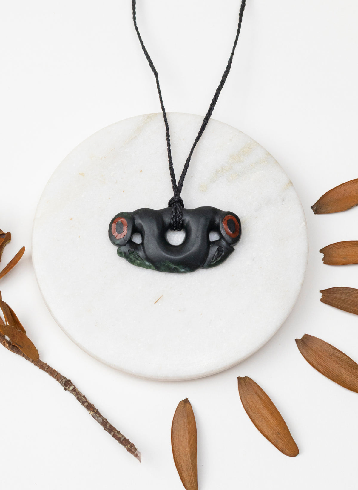 Pekapeka Pounamu Pendant