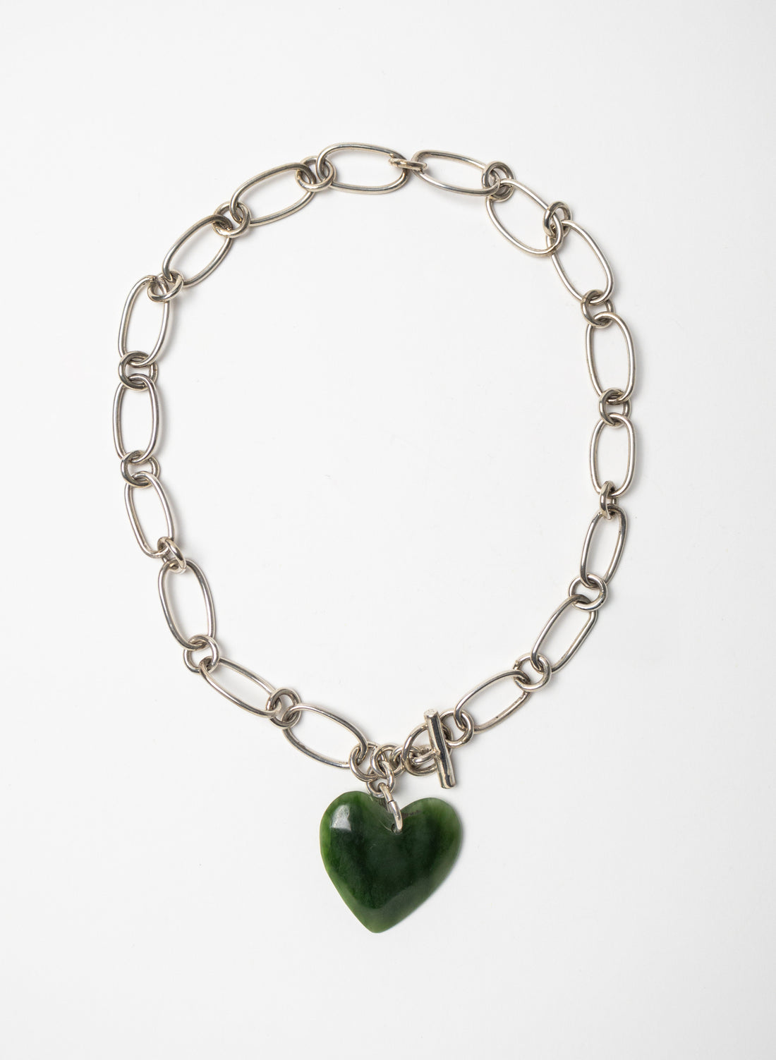 Big Green Heart Necklace