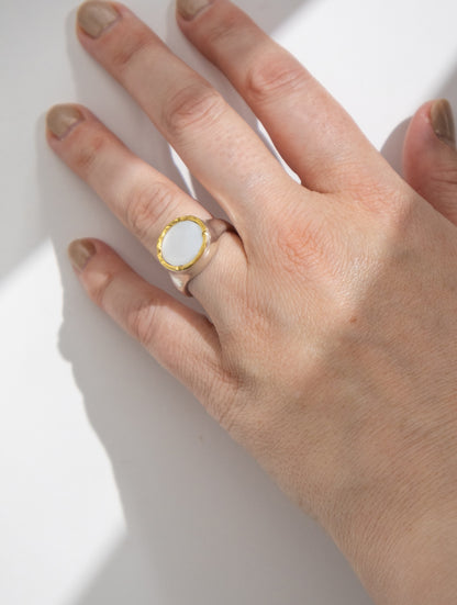 Oval Mother of Pearl Ring