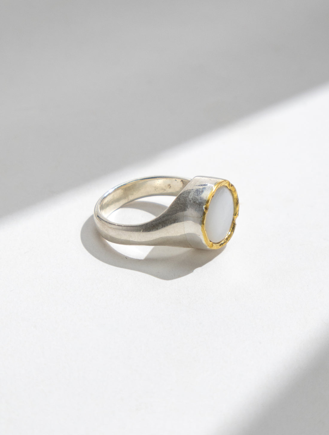 Oval Mother of Pearl Ring