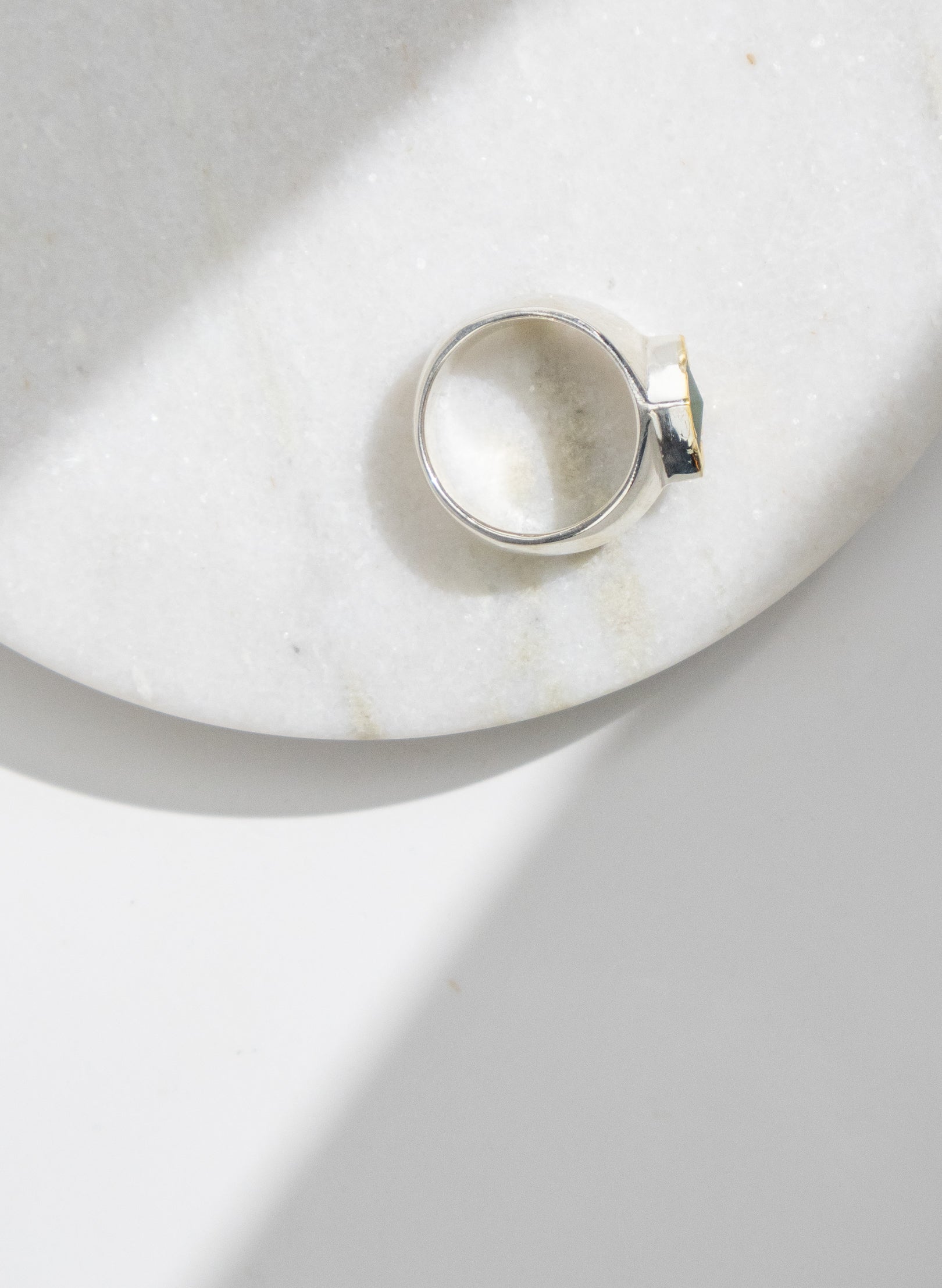NZ Pounamu Faceted Ring