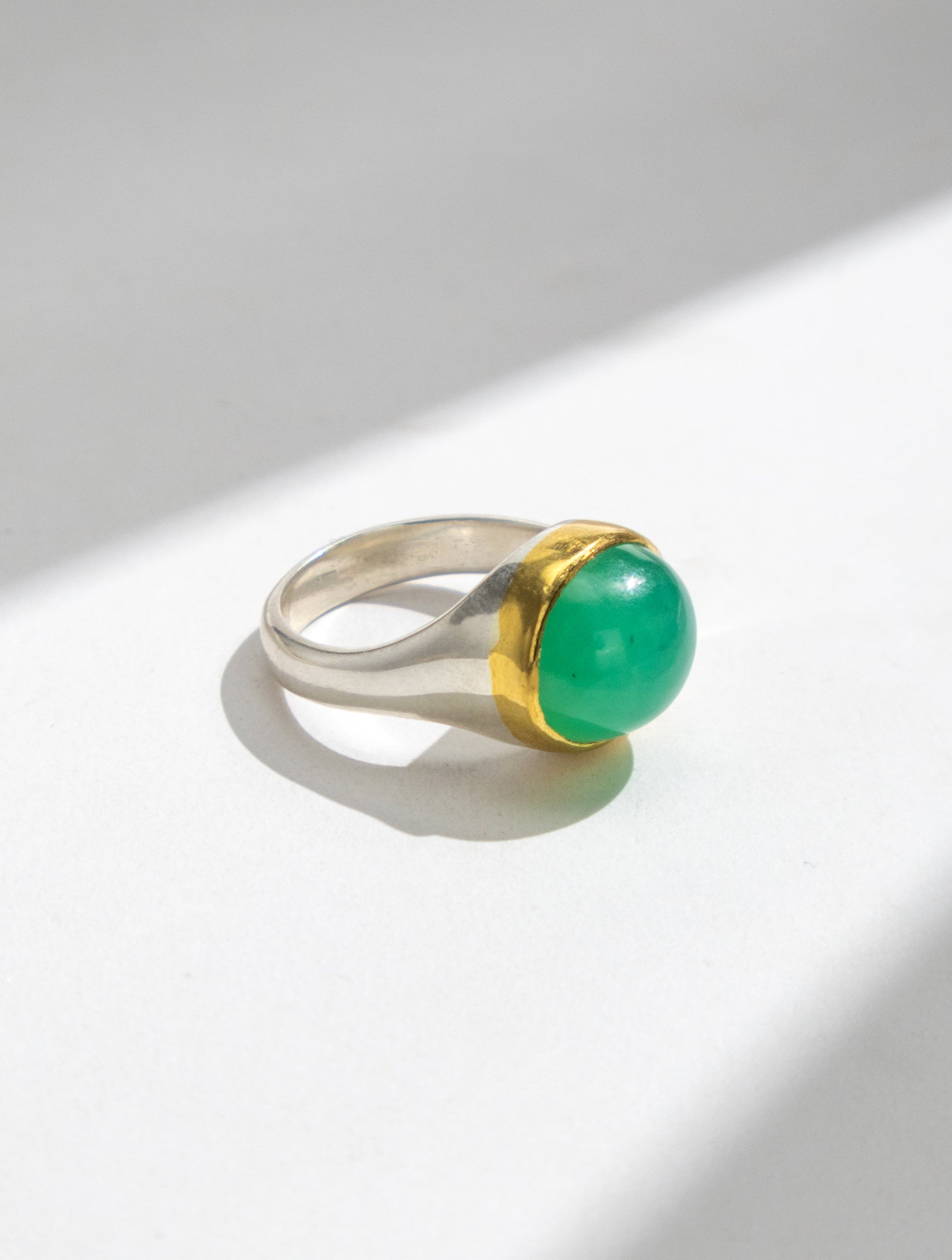 Chrysoprase Oval Ring