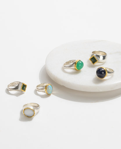 Chrysoprase Oval Ring