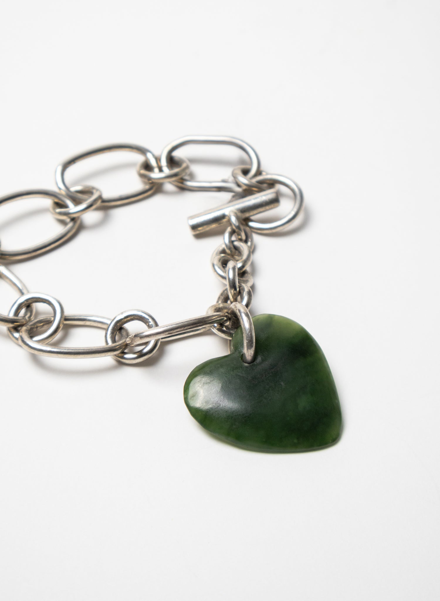 Big Green Heart Bracelet
