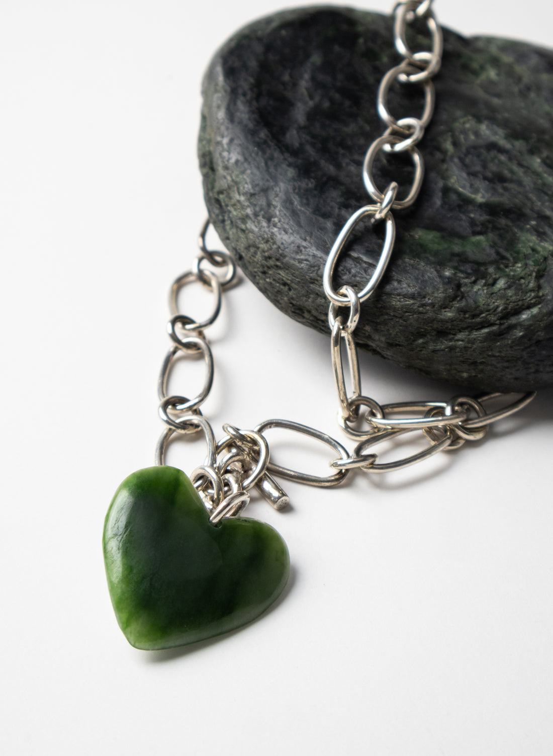 Big Green Heart Necklace