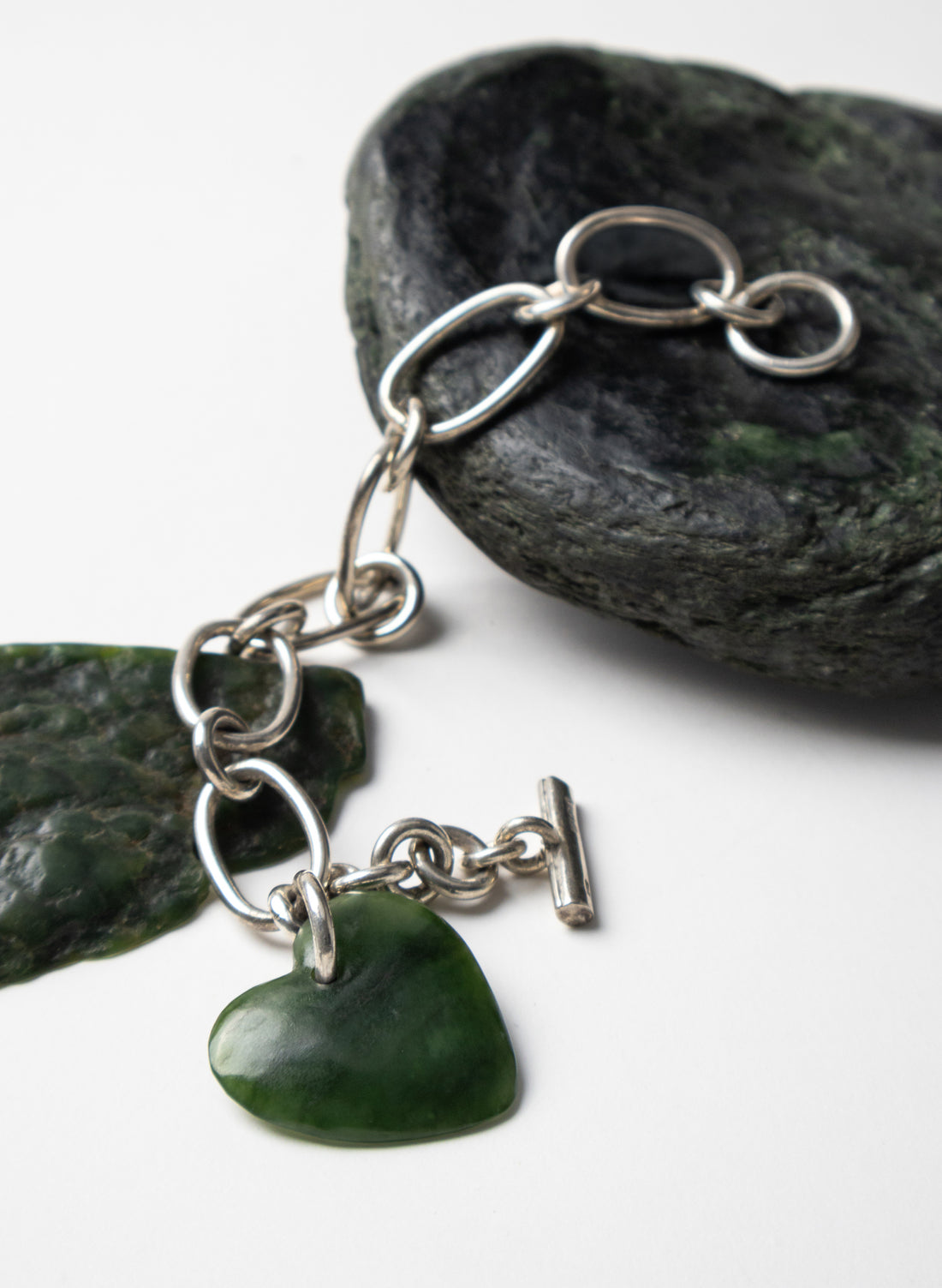 Big Green Heart Bracelet