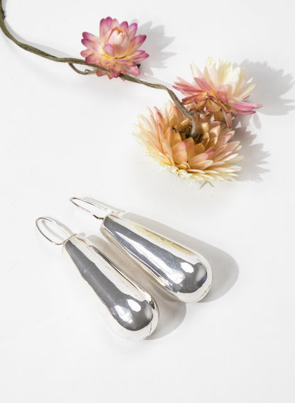 Pure Silver Drop Earrings