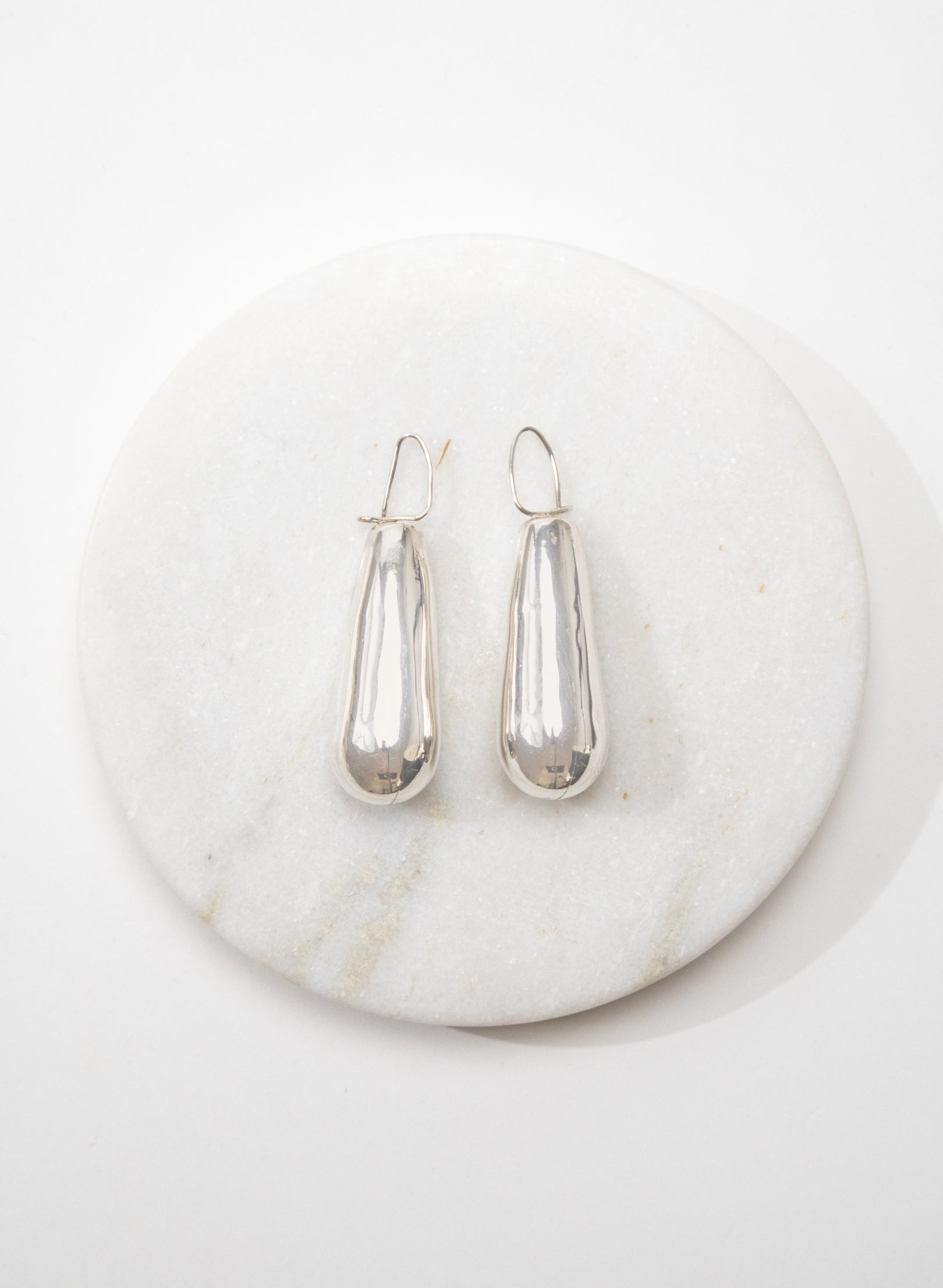 Pure Silver Drop Earrings
