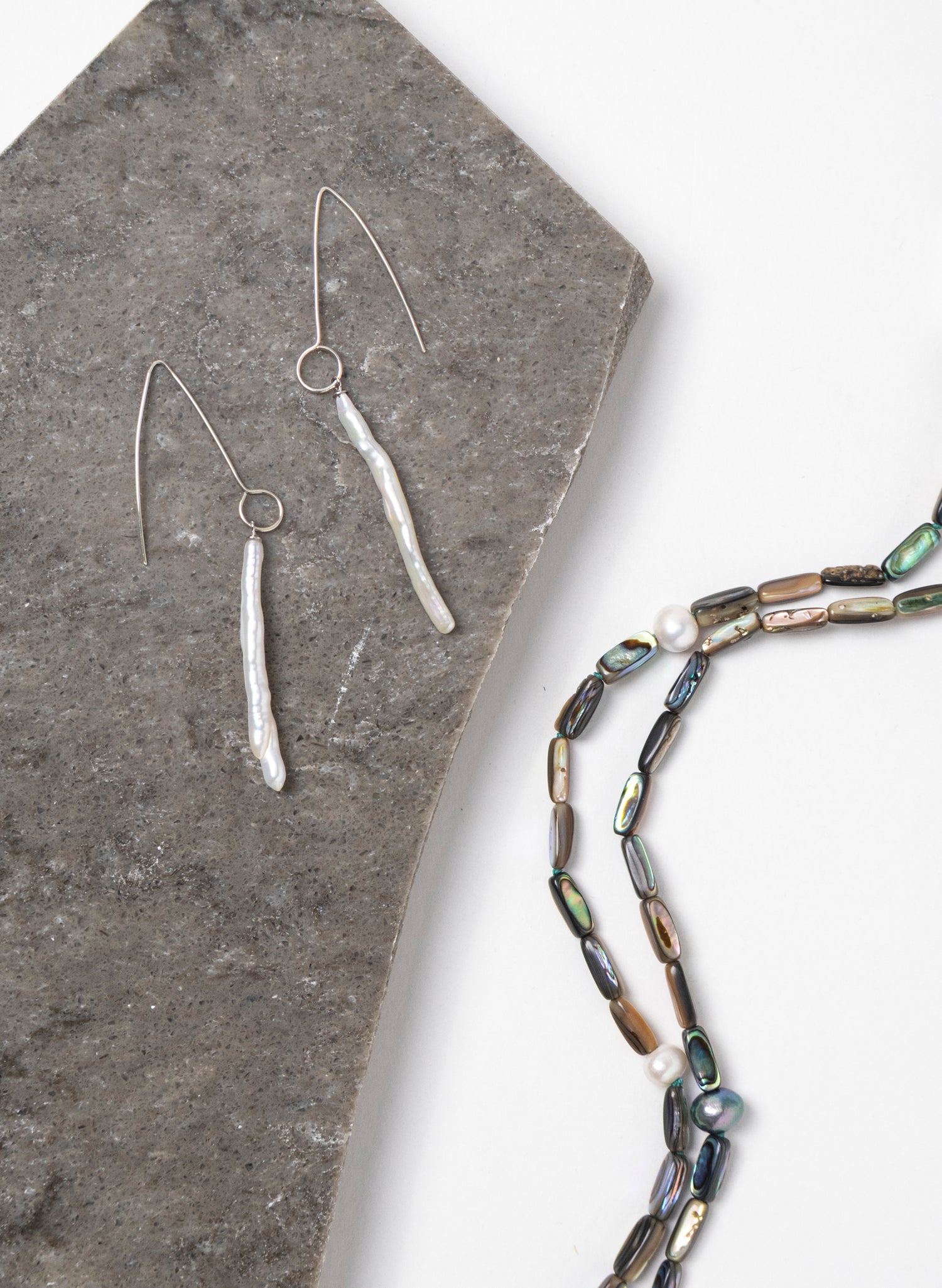 Long White Cloud Earrings