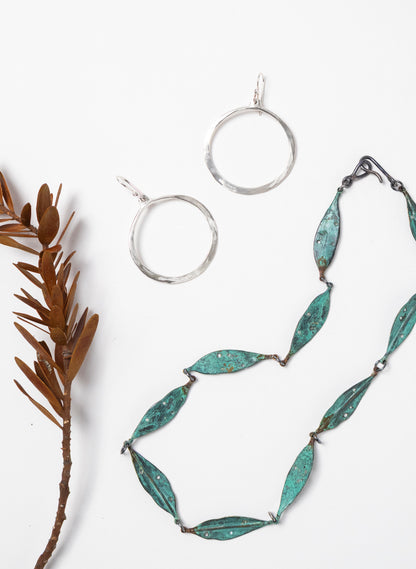 Lunar Hoop Dangle Earrings