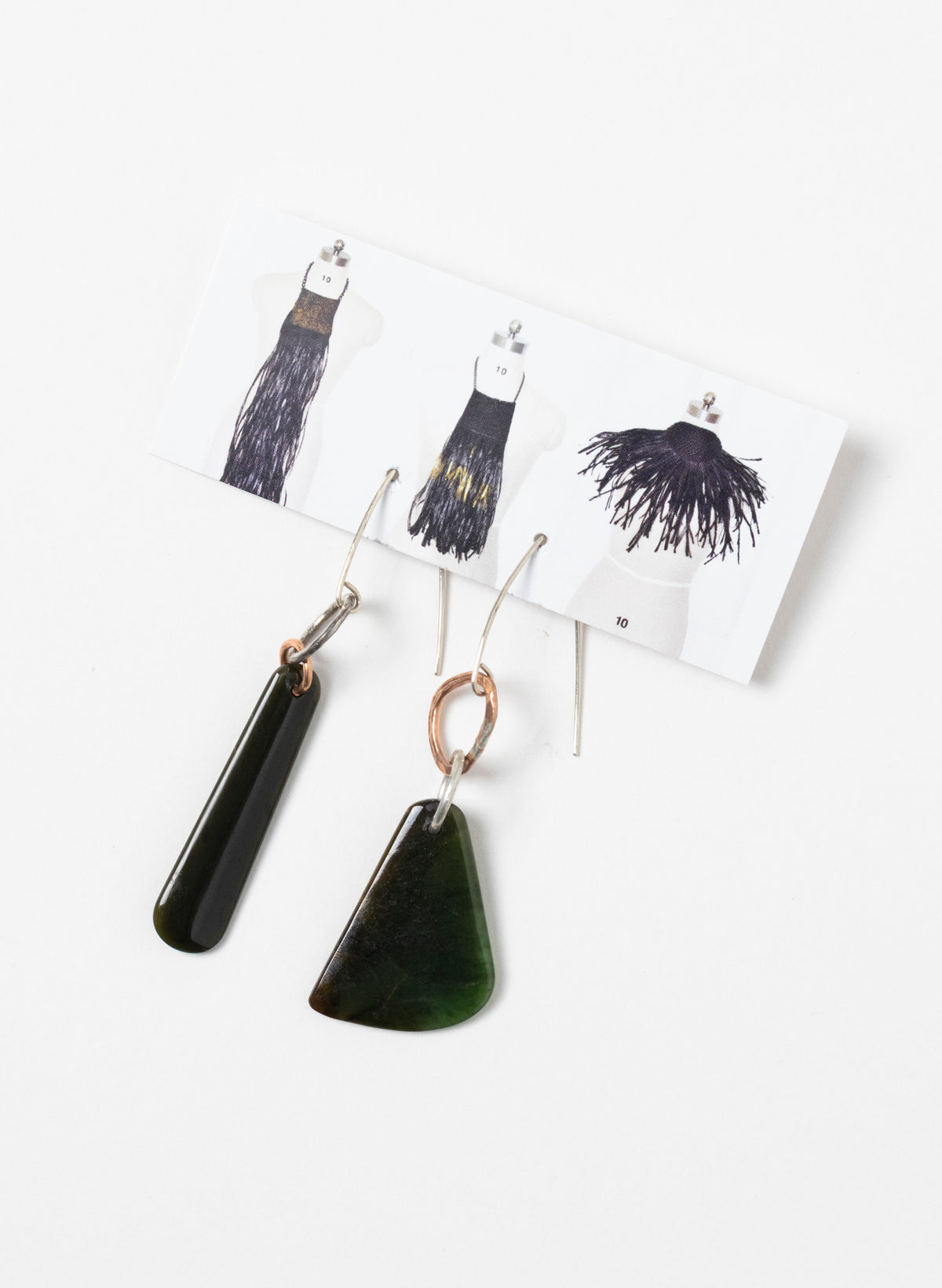 Pounamu Earrings - Sterling Silver &amp; Pounamu