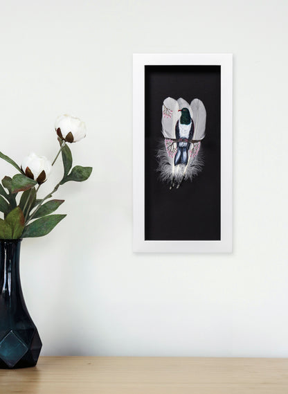 Kererū on Blossom  - Framed