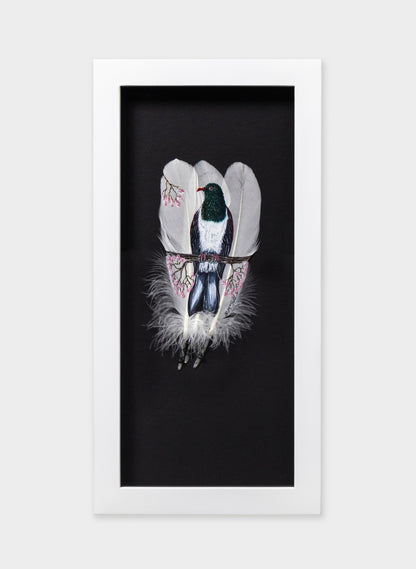 Kererū on Blossom  - Framed