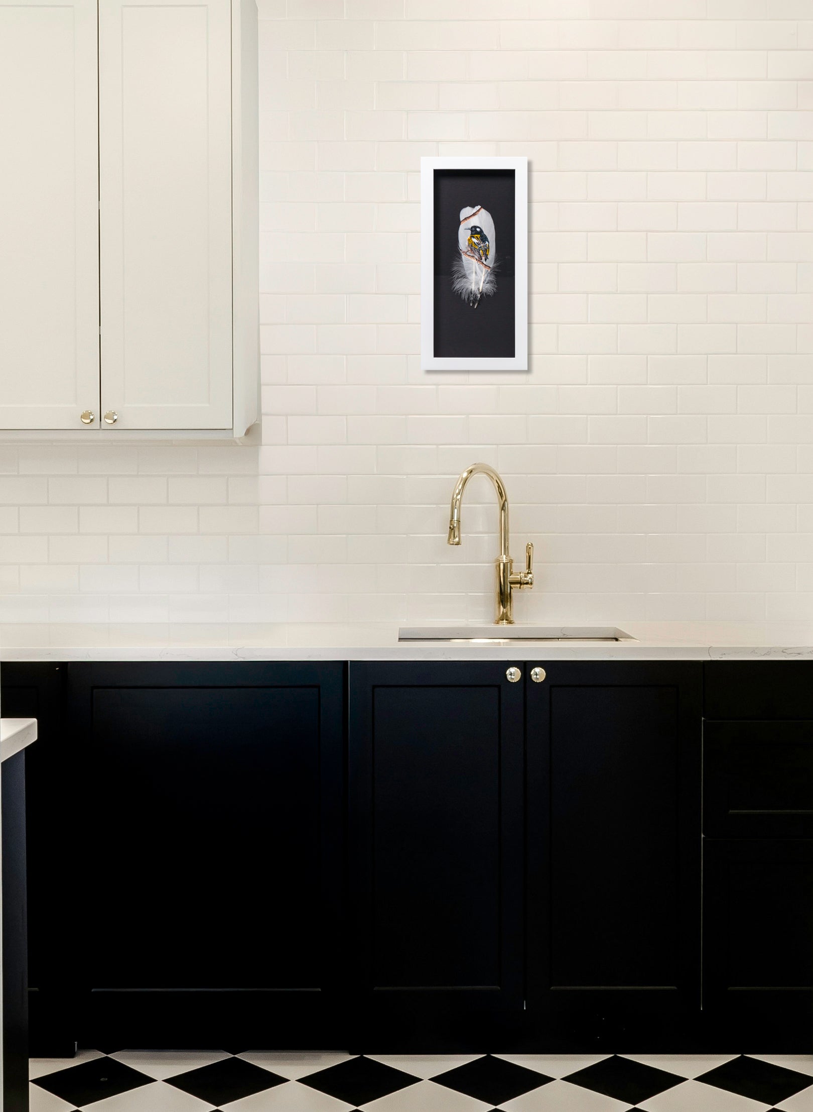 Stitchbird Hihi - Framed