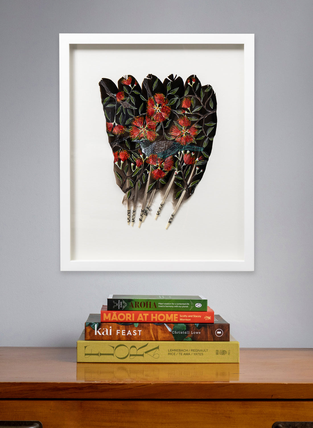 Pōhutukawa Bloom - Framed