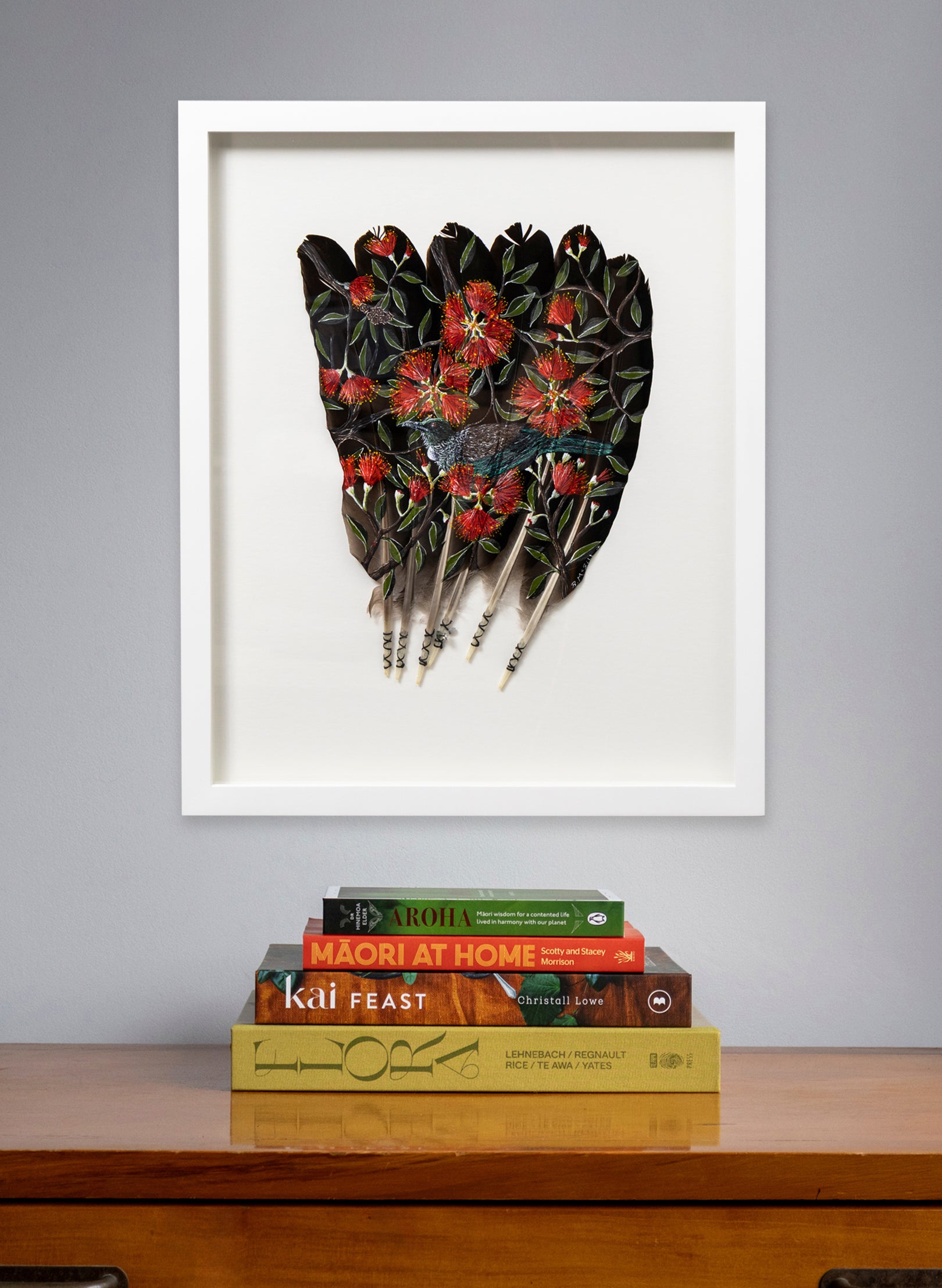 Pōhutukawa Bloom - Framed