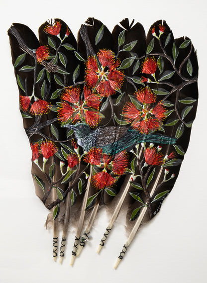 Pōhutukawa Bloom - Framed