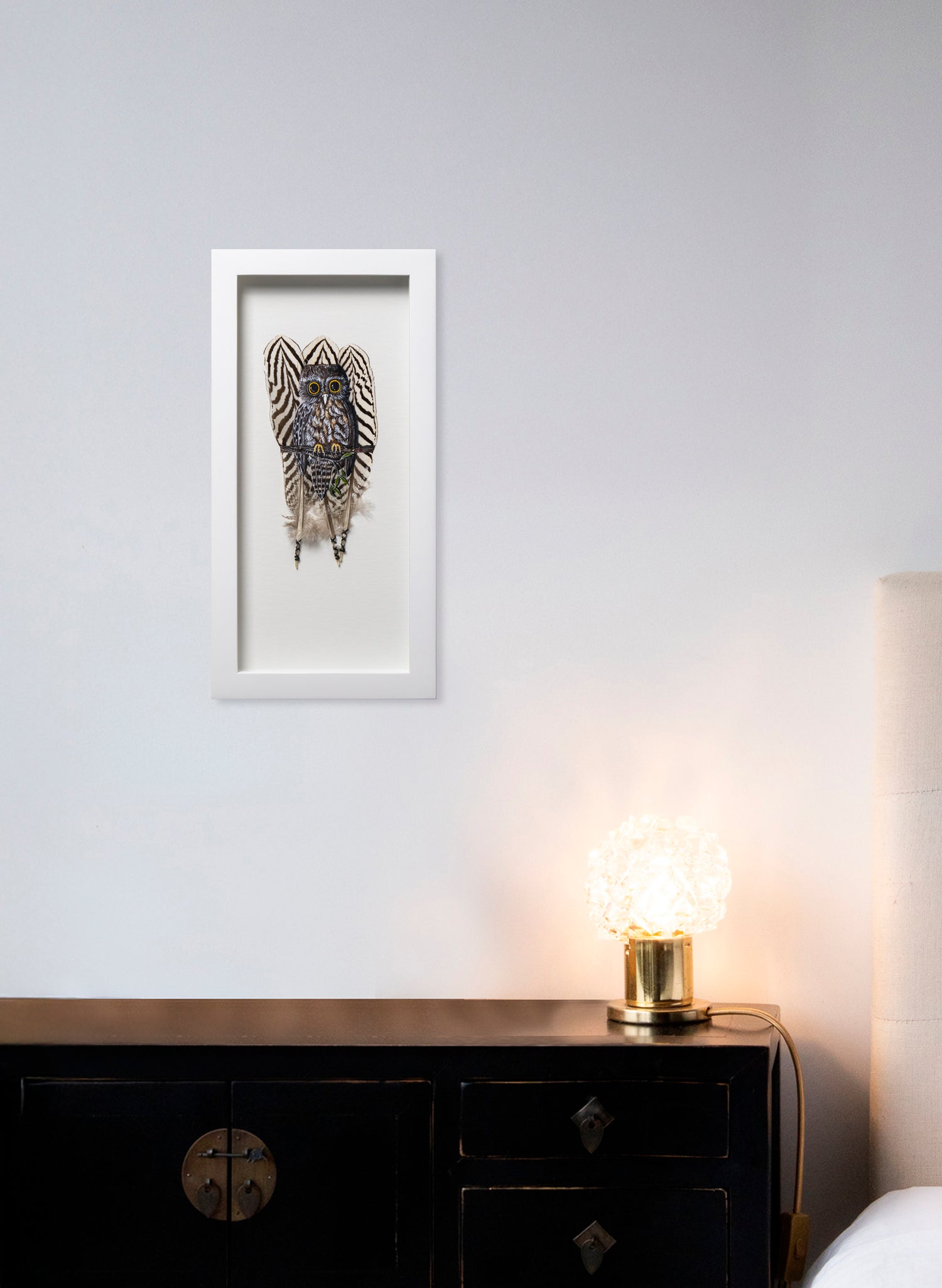 Morepork Ruru Striped Feathers