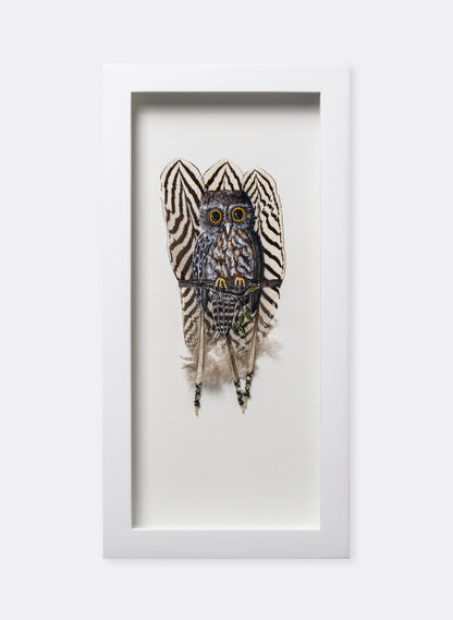 Morepork Ruru Striped Feathers
