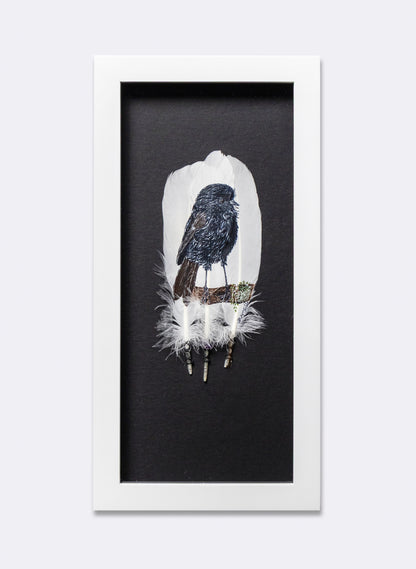 Black Robin - Kārure - Framed