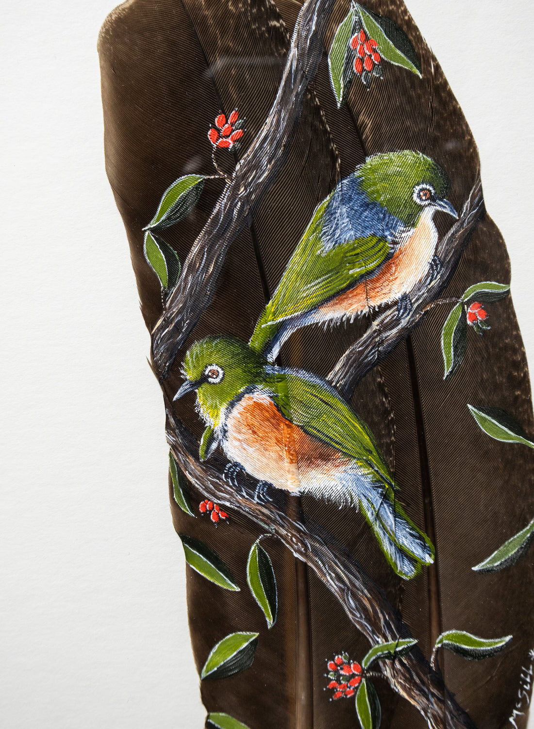 Waxeye - Tauhou Pair - Framed