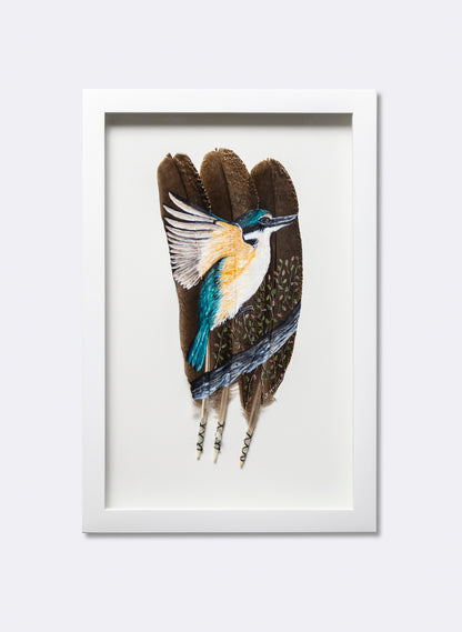 Kingfisher - Kōtare - Framed