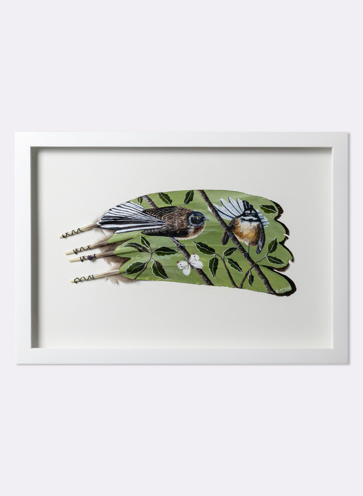 Piwakawaka Pair - Framed