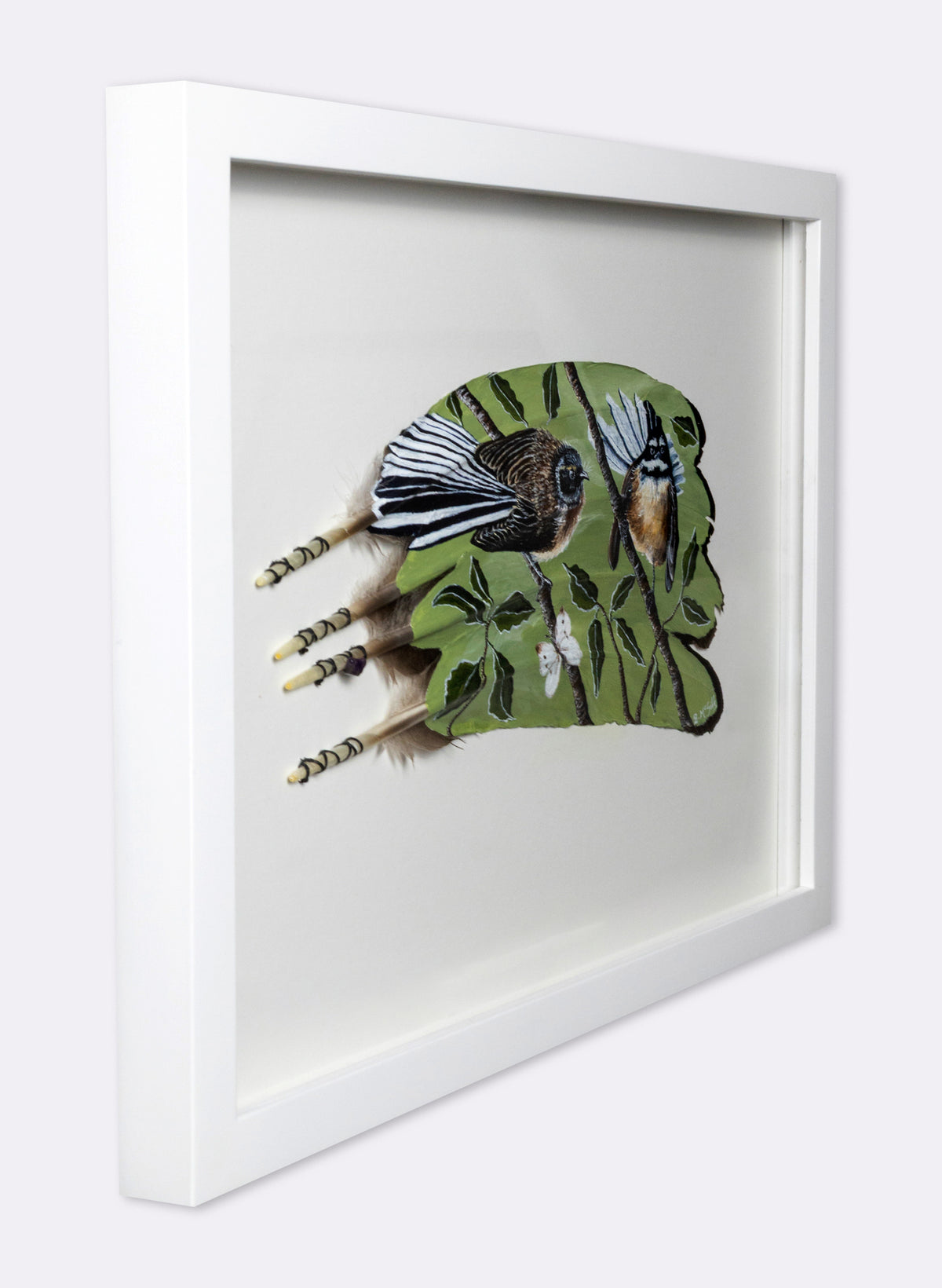 Piwakawaka Pair - Framed