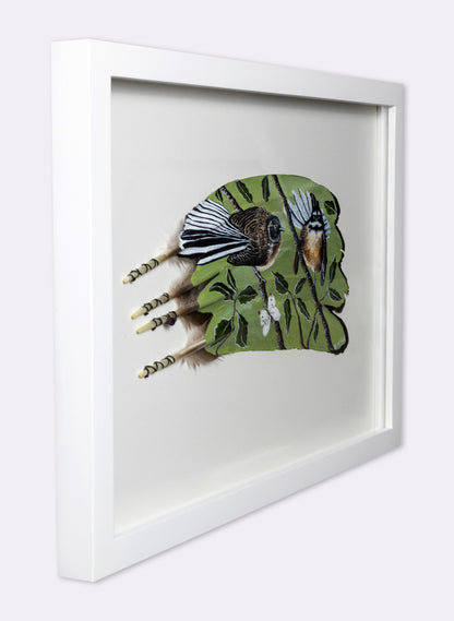 Piwakawaka Pair - Framed