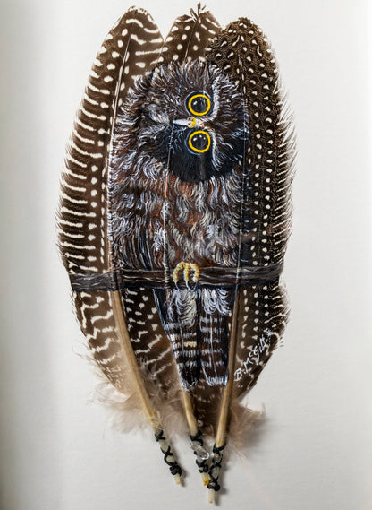 Qwizzick Morepork - Framed