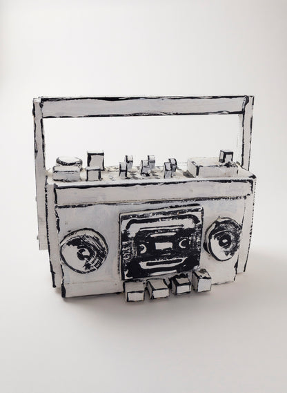 Black and White Ghetto Blaster