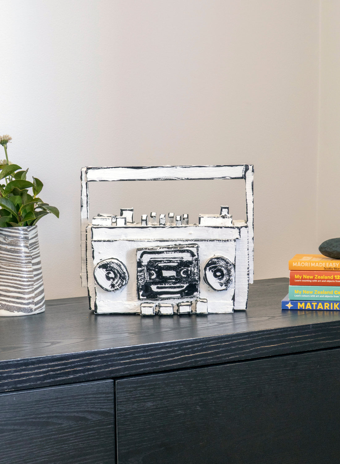 Black and White Ghetto Blaster