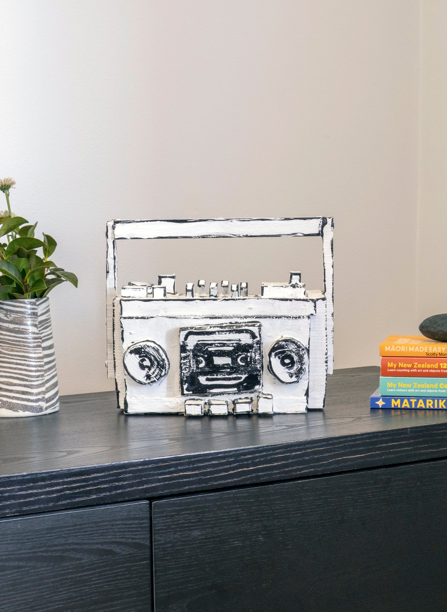 Black and White Ghetto Blaster