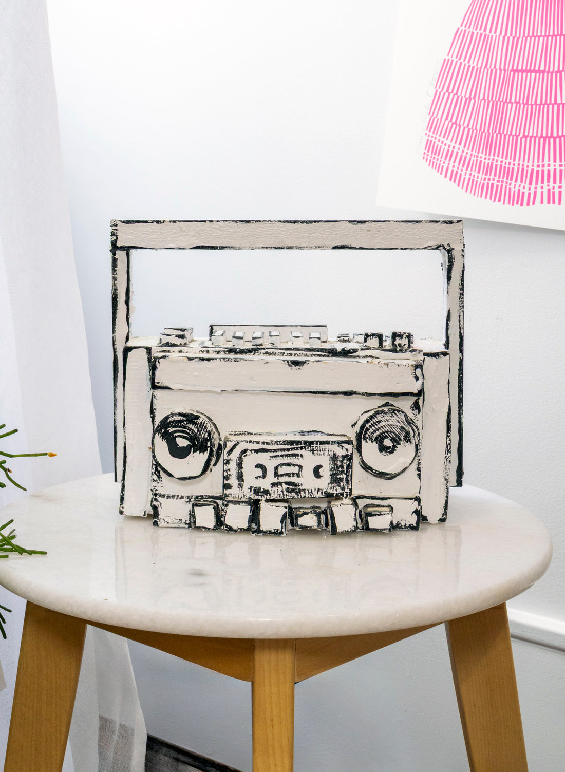 Black and White Ghetto Blaster