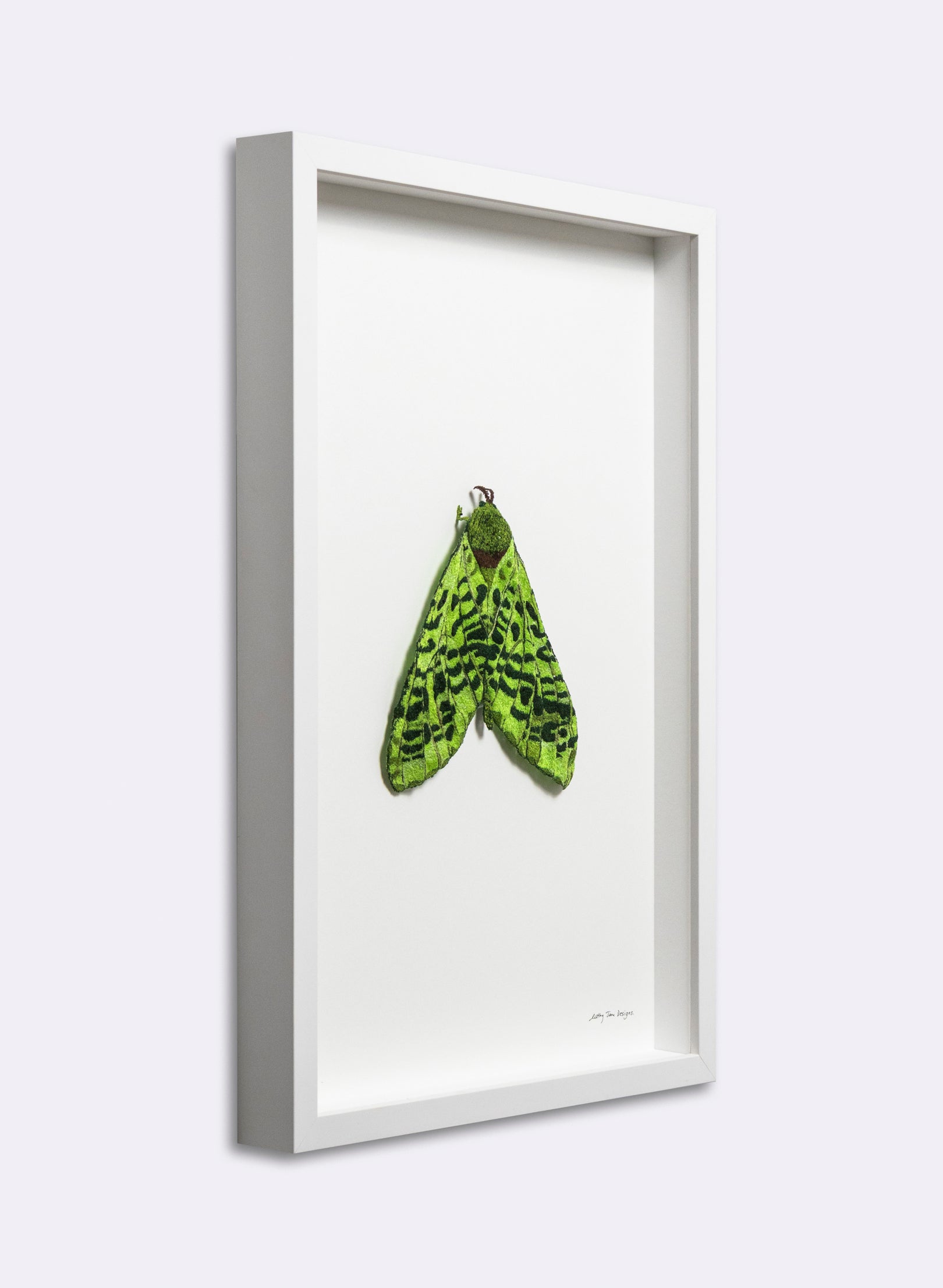 Pūriri Moth Sculptural Embroidery