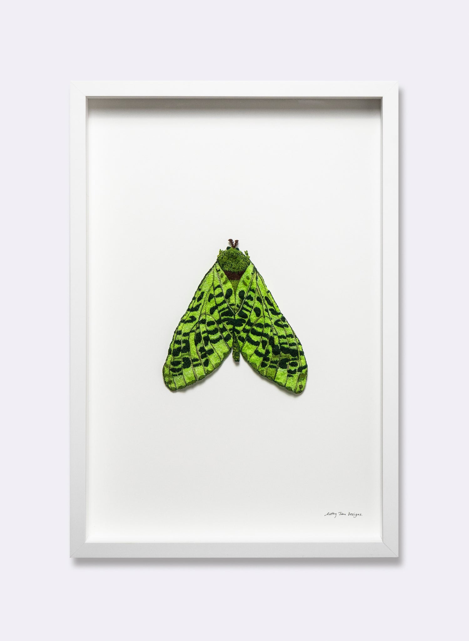 Pūriri Moth Sculptural Embroidery