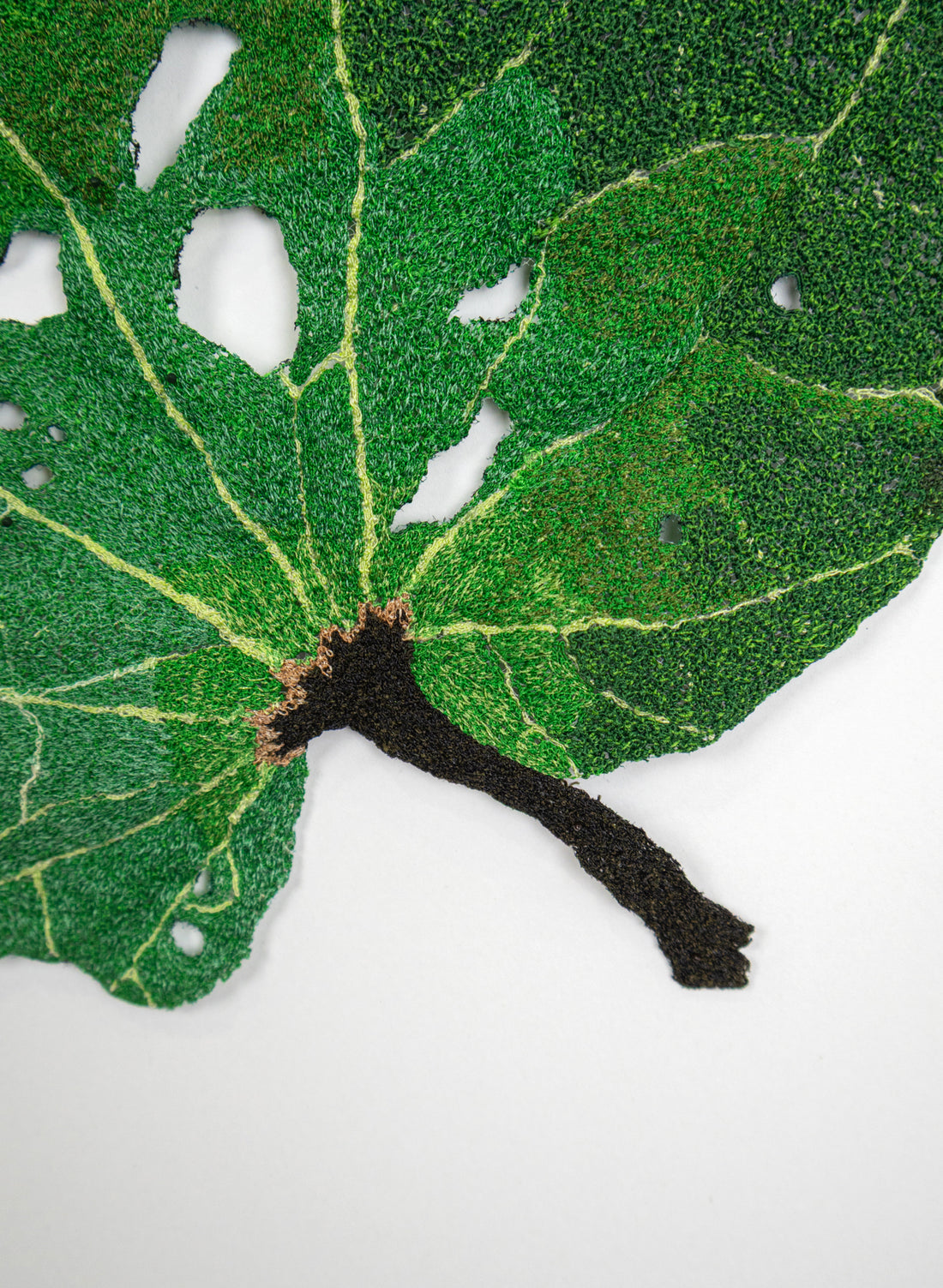 Giant Kawakawa Leaf  - 3D Embroidery