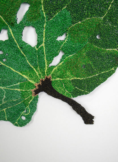 Giant Kawakawa Leaf  - 3D Embroidery