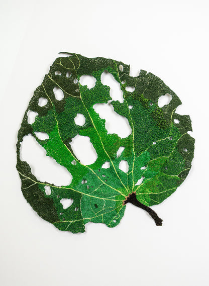 Giant Kawakawa Leaf  - 3D Embroidery
